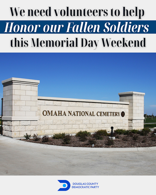 DCDP Helps! Memorial Day Placement of Flags at Omaha National Cemetery